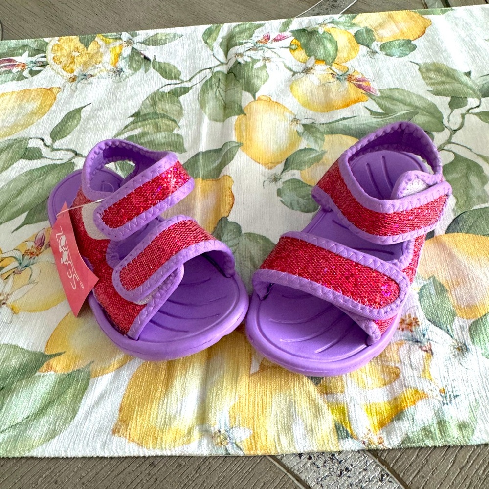 Brand New purple and pink sparkle sandals!!!